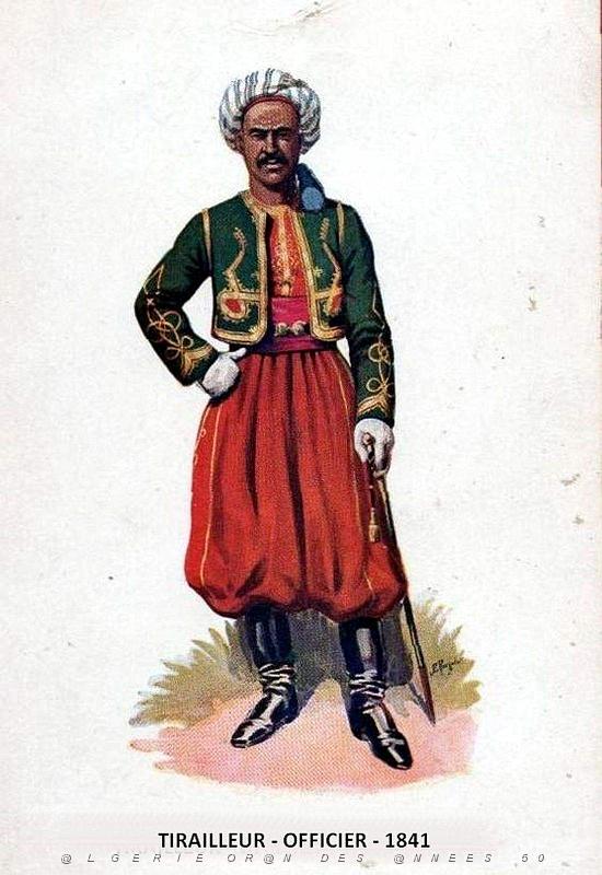 21-  Alger - Casbah - Musee Franchet d'Esperey -Tirailleur - Officier - 1941.jpg